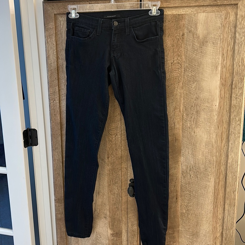 Flying Monkey 27 dark wash blue jeans rayon cotton poly spandex blend